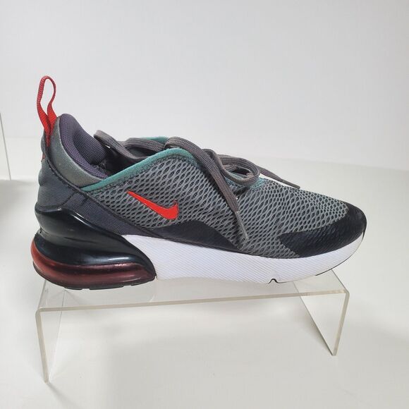 Nike Air Max 270 Sneakers Youth Size 3Y Gray Black White Red Unisex Running Shoe - Picture 7 of 15